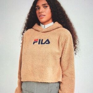 FILA x UO Camel Teddy Bear
Cropped Hoodie